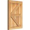 Ekena Millwork Framed Board-n-Batten Shutters w/Z-Bar, Rough Sawn Western Red Cedar, 16 1/8W x 23H, PR RBF06Z16X023RWR - alternate 4